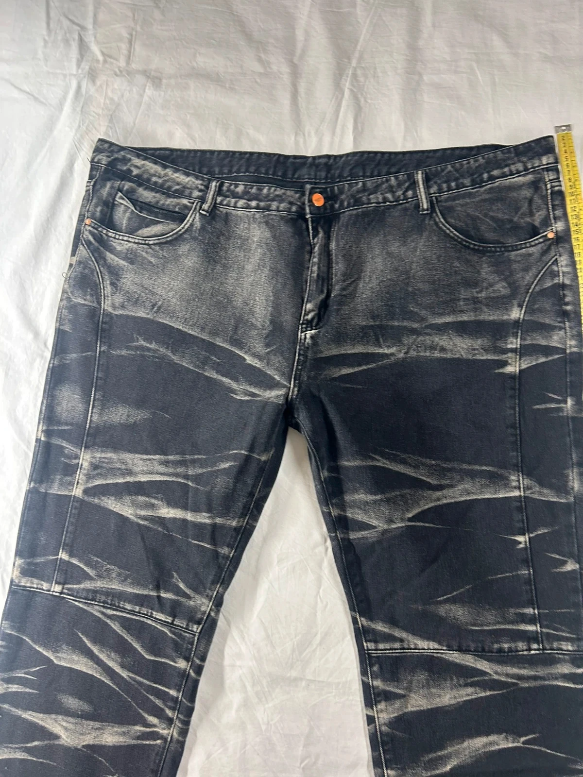 Jean negro grande a rayas grises talla 5XL – photo 2